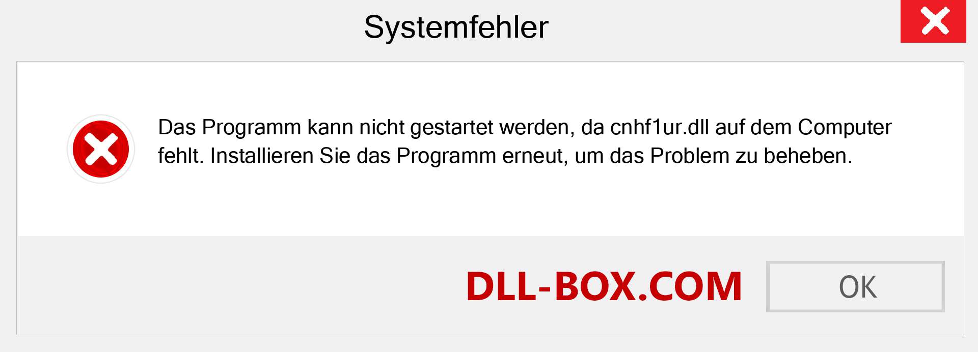 cnhf1ur.dll-Datei fehlt?. Download für Windows 7, 8, 10 - Fix cnhf1ur dll Missing Error unter Windows, Fotos, Bildern