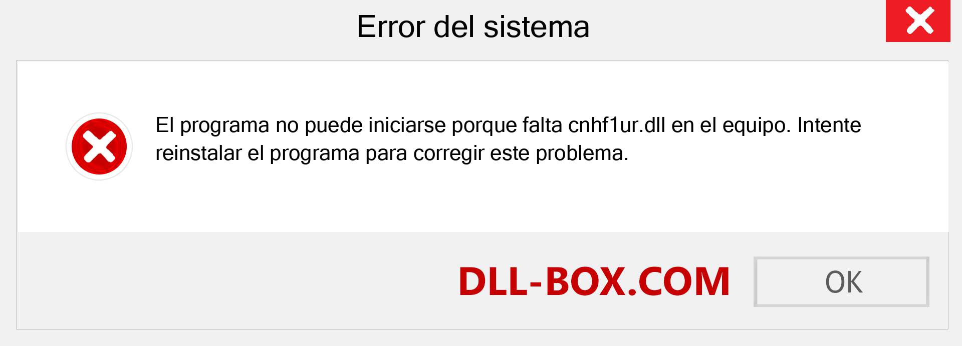 ¿Falta el archivo cnhf1ur.dll ?. Descargar para Windows 7, 8, 10 - Corregir cnhf1ur dll Missing Error en Windows, fotos, imágenes